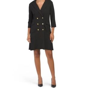 Nanette Lepore Black Double Breasted Blazer Dress